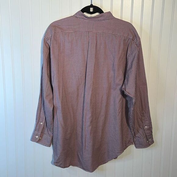 Ralph Lauren Shirt Men 17 32/33 Red Black Check Classic Fit Preppy Long Sleeve - Picture 8 of 10